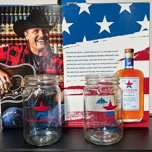 New 2 Redneck Riviera Wiskey Mason Jar Glasses